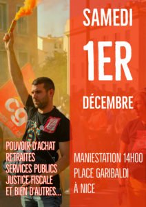 Le 1er Décembre: Tous ensemble Pour augmenter les salaires, les pensions et gagner sur les revendications ! @ place Garibaldi | Nice | Provence-Alpes-Côte d'Azur | France